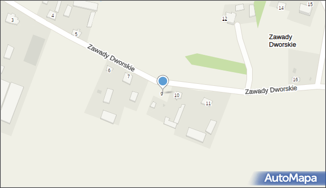 Zawady Dworskie, Zawady Dworskie, 7, mapa Zawady Dworskie