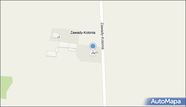 Zawady-Kolonia, Zawady-Kolonia, 18a, mapa Zawady-Kolonia