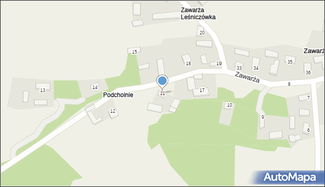 Zawarża, Zawarża, 11, mapa Zawarża