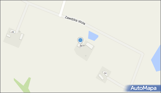 Zawdzka Wola, Zawdzka Wola, 25, mapa Zawdzka Wola