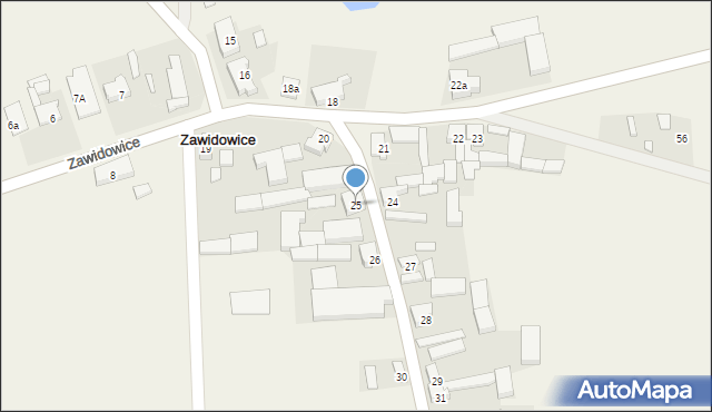 Zawidowice, Zawidowice, 25, mapa Zawidowice