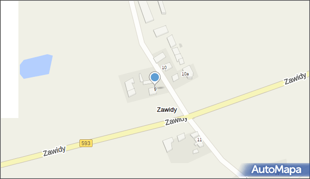 Zawidy, Zawidy, 9, mapa Zawidy