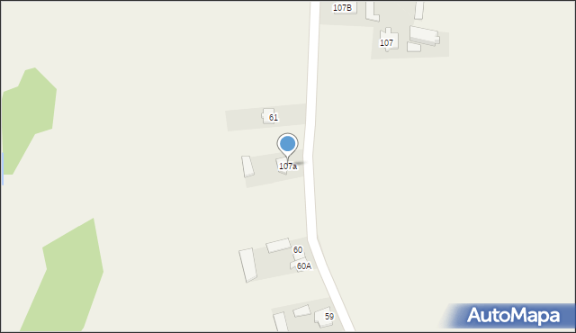Zawieprzyce, Zawieprzyce, 107a, mapa Zawieprzyce