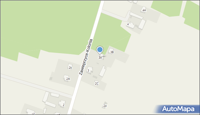 Zawieprzyce-Kolonia, Zawieprzyce-Kolonia, 3A, mapa Zawieprzyce-Kolonia