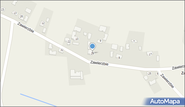 Zawierzbie, Zawierzbie, 29, mapa Zawierzbie