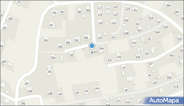 Zawierzbie, Zawierzbie, 36, mapa Zawierzbie