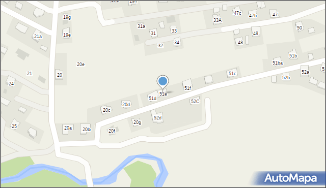 Zawierzbie, Zawierzbie, 51e, mapa Zawierzbie