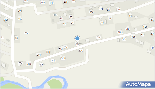 Zawierzbie, Zawierzbie, 51f, mapa Zawierzbie