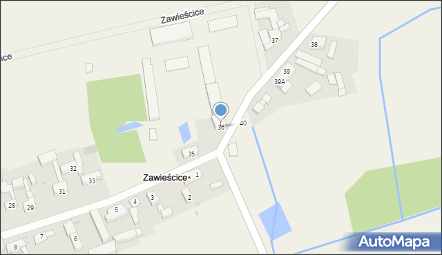 Zawieścice, Zawieścice, 36, mapa Zawieścice