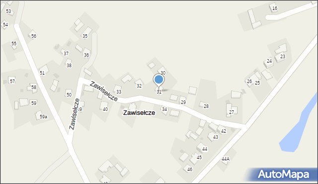 Zawisełcze, Zawisełcze, 31, mapa Zawisełcze