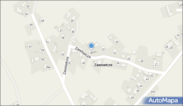 Zawisełcze, Zawisełcze, 33, mapa Zawisełcze