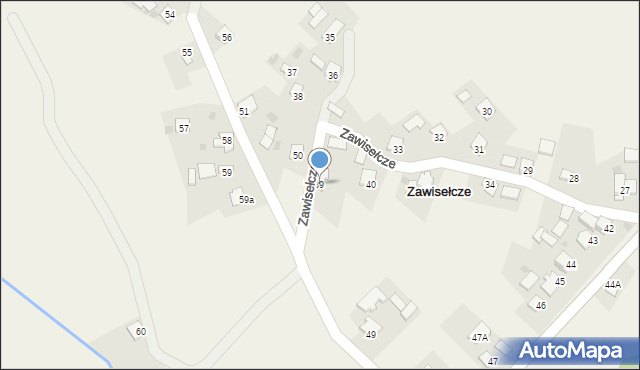 Zawisełcze, Zawisełcze, 39, mapa Zawisełcze