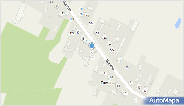 Zawisna, Zawisna, 77, mapa Zawisna