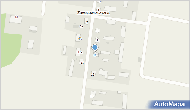 Zawistowszczyzna, Zawistowszczyzna, 10, mapa Zawistowszczyzna