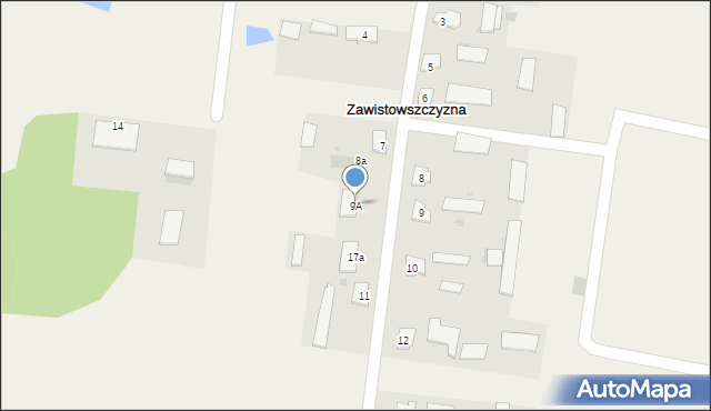 Zawistowszczyzna, Zawistowszczyzna, 9A, mapa Zawistowszczyzna