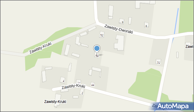 Zawisty, Zawisty, 54, mapa Zawisty