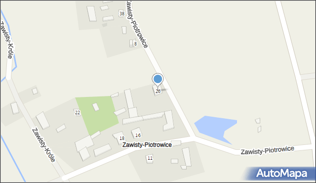 Zawisty, Zawisty-Piotrowice, 26, mapa Zawisty