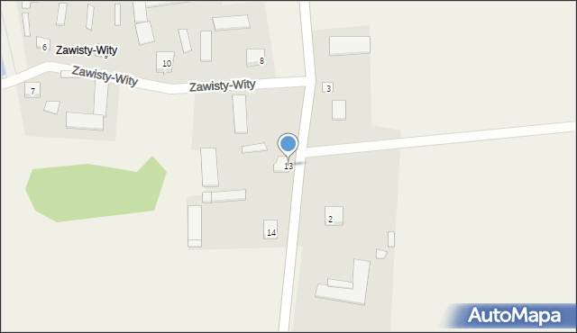 Zawisty, Zawisty-Wity, 13, mapa Zawisty