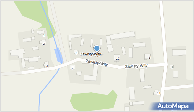 Zawisty, Zawisty-Wity, 9, mapa Zawisty