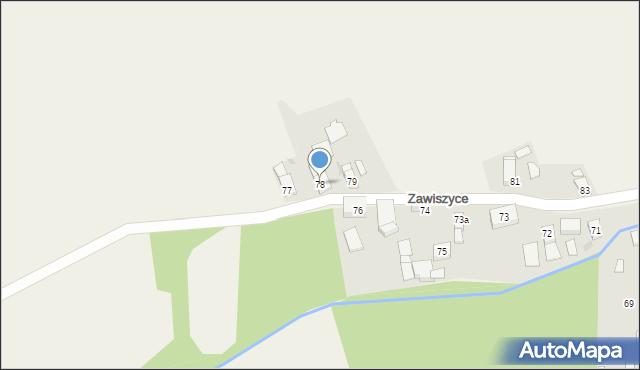 Zawiszyce, Zawiszyce, 78, mapa Zawiszyce