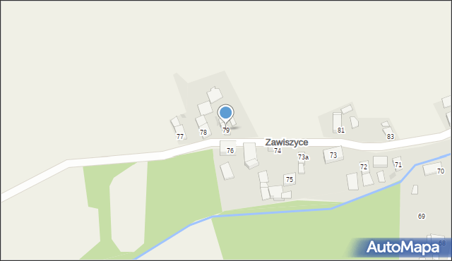 Zawiszyce, Zawiszyce, 79, mapa Zawiszyce