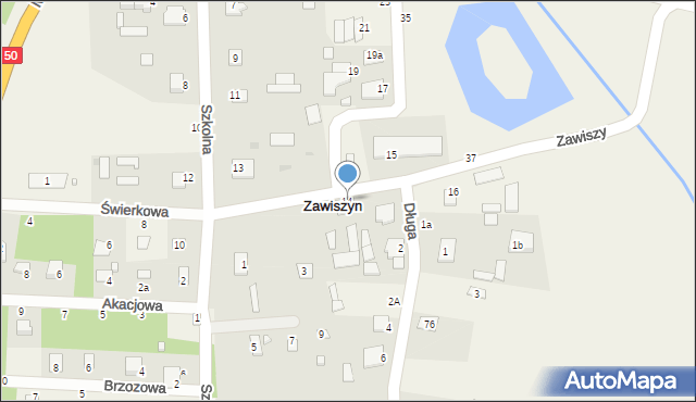 Zawiszyn, Zawiszy Mikołaja, 14, mapa Zawiszyn