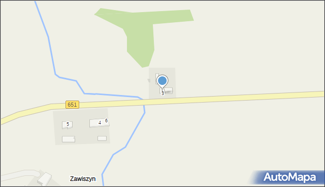 Zawiszyn, Zawiszyn, 3, mapa Zawiszyn