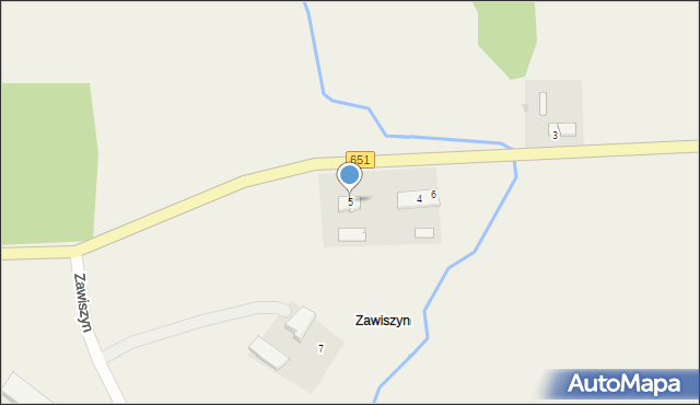 Zawiszyn, Zawiszyn, 5, mapa Zawiszyn