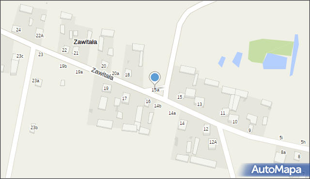 Zawitała, Zawitała, 15a, mapa Zawitała