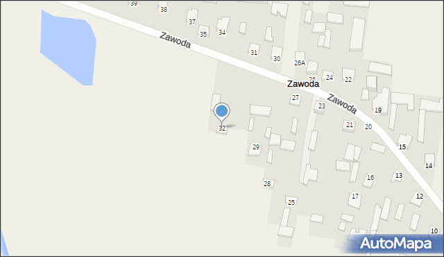 Zawoda, Zawoda, 32, mapa Zawoda