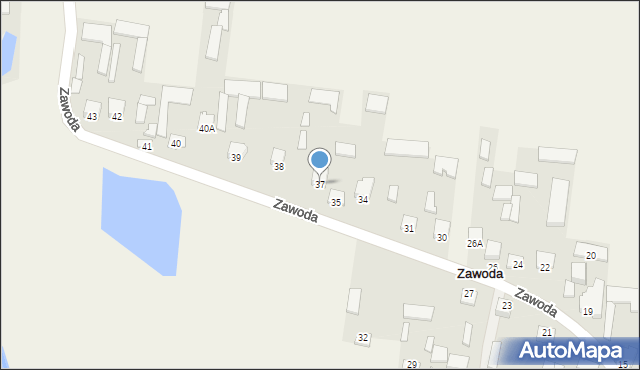 Zawoda, Zawoda, 37, mapa Zawoda