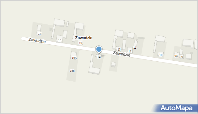 Zawodzie, Zawodzie, 14, mapa Zawodzie