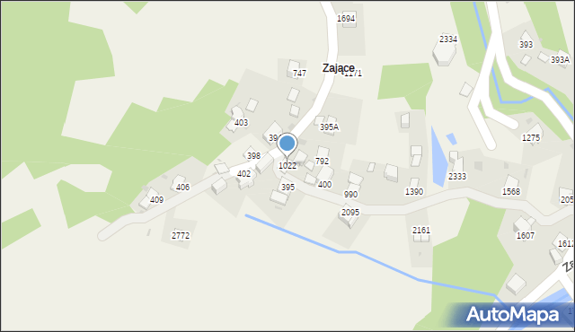 Zawoja, Zawoja, 1022, mapa Zawoja