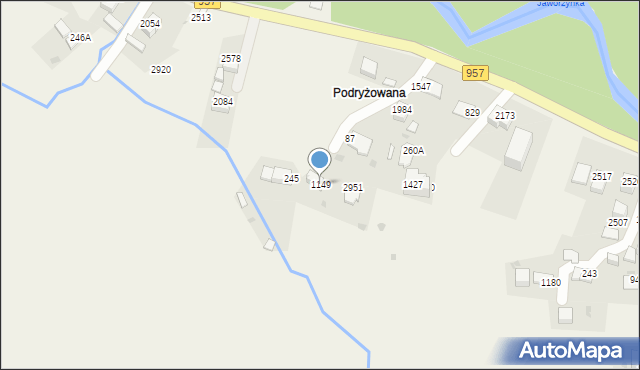 Zawoja, Zawoja, 1149, mapa Zawoja