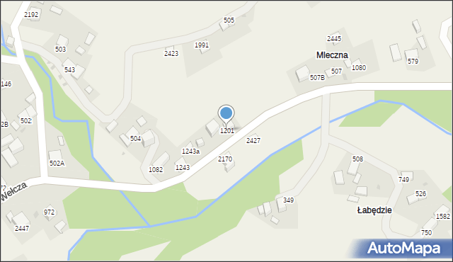 Zawoja, Zawoja, 1201, mapa Zawoja