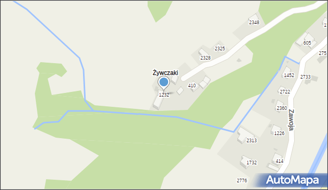 Zawoja, Zawoja, 1232, mapa Zawoja