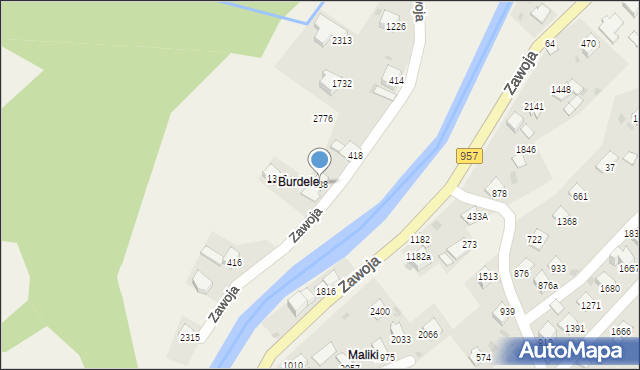 Zawoja, Zawoja, 138, mapa Zawoja