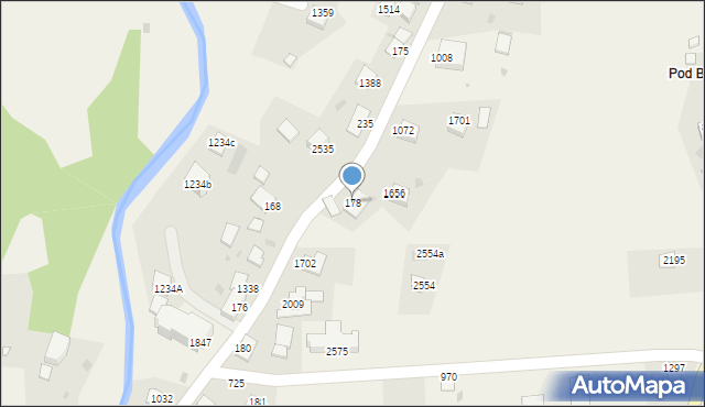 Zawoja, Zawoja, 178, mapa Zawoja