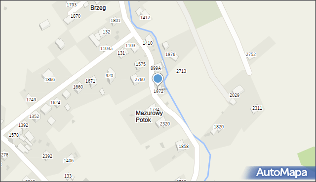 Zawoja, Zawoja, 1972, mapa Zawoja