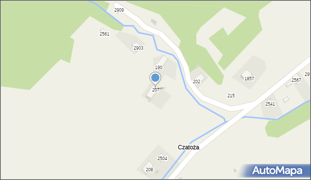 Zawoja, Zawoja, 207, mapa Zawoja