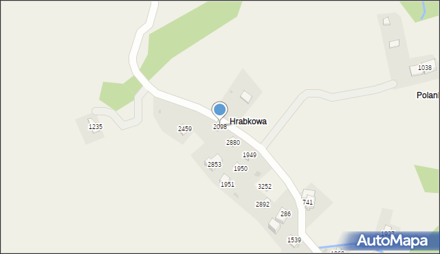 Zawoja, Zawoja, 2098, mapa Zawoja