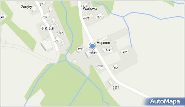 Zawoja, Zawoja, 2103, mapa Zawoja