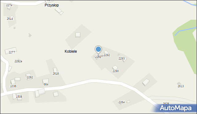 Zawoja, Zawoja, 2291, mapa Zawoja