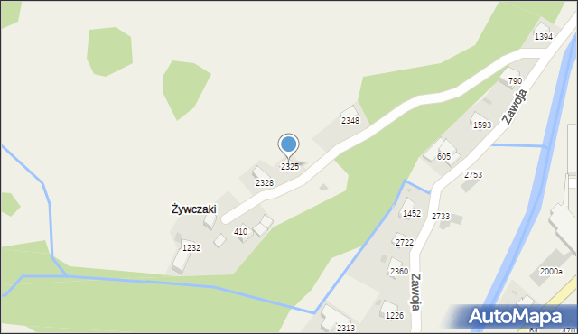 Zawoja, Zawoja, 2325, mapa Zawoja