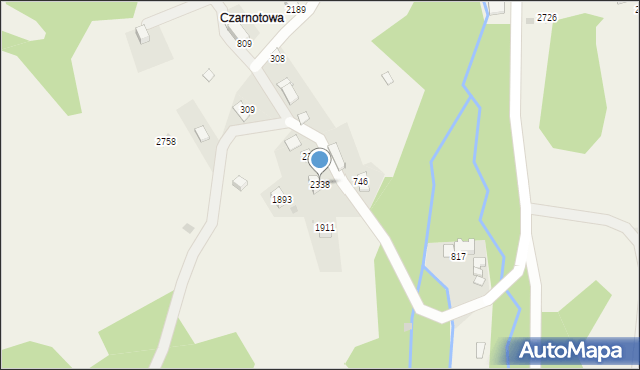 Zawoja, Zawoja, 2338, mapa Zawoja