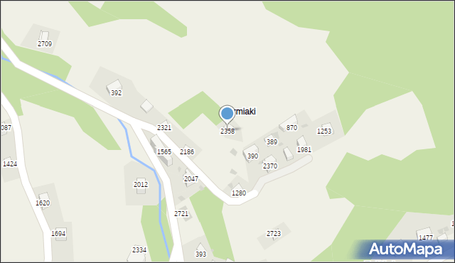 Zawoja, Zawoja, 2358, mapa Zawoja