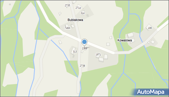 Zawoja, Zawoja, 2369, mapa Zawoja