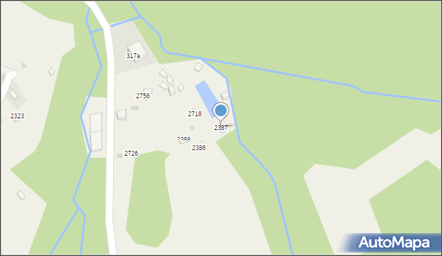 Zawoja, Zawoja, 2387, mapa Zawoja