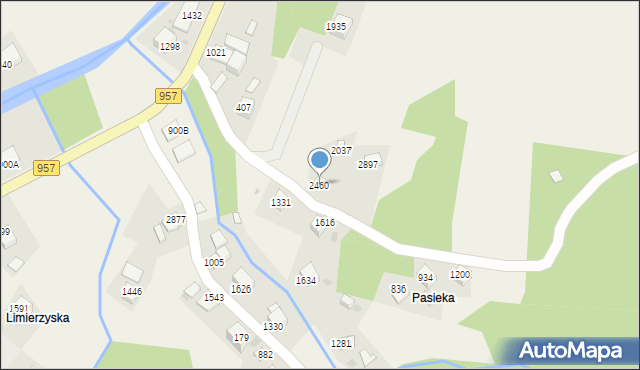 Zawoja, Zawoja, 2460, mapa Zawoja