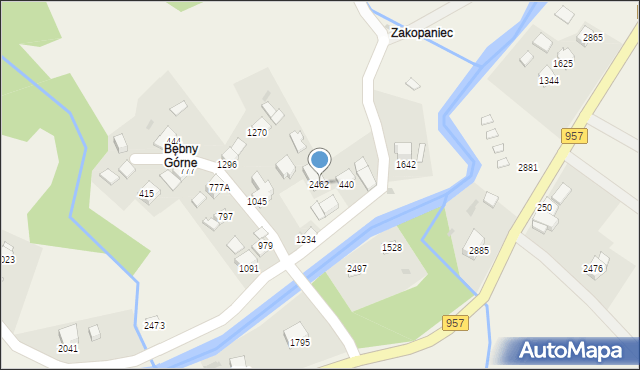 Zawoja, Zawoja, 2462, mapa Zawoja